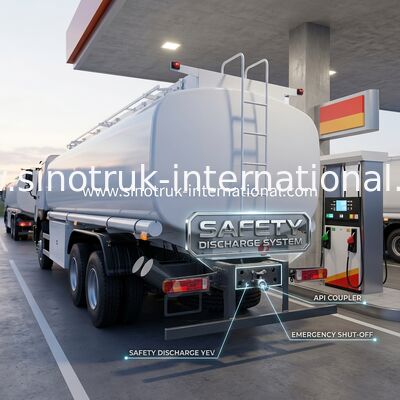کامیون مخزن نفت Sinotruk Howo 25CBM 10 چرخ 400 اسب بخار 6 × 4 محفظه چندگانه