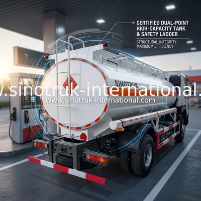 کامیون مخزن نفت Sinotruk Howo 10-20CBM 4 X 2 Lhd Euro 2 290 اسب بخار
