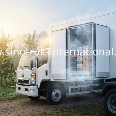 کامیون یخچال دار 4x2 SINOTRUK HOWO 140 اسب بخار RHD 95 کیلومتر بر ساعت