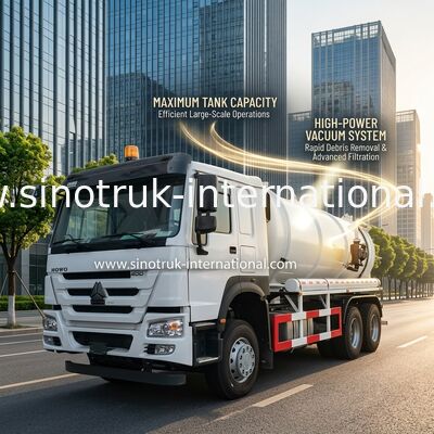 پمپ وکیوم کامیون مکش فاضلاب کامیون تمیز کردن سپتیک تانک 18CBM LHD 336HP