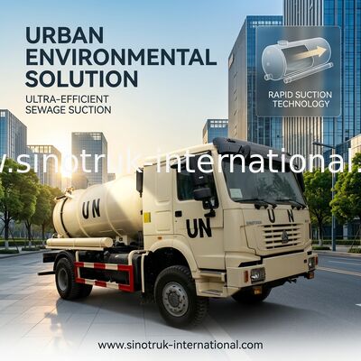Sanitation Enterprise Sewage Suction Truck 8-12CBM LHD 4X2 , Liquid Waste Trucks