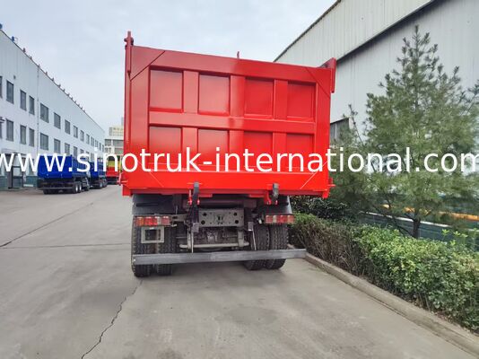 کامیون کمپرسی HOWO TX 6×4 با راندمان بالا | بدنه قرمز، موتور 400 اسب بخار، کانتینر 20 متر مکعب، حمل و نقل سنگین 60 تن