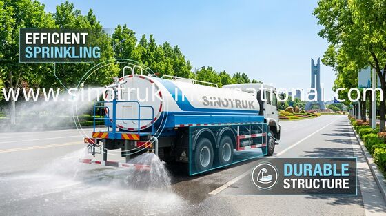 6000 Gallon Water Tank Truck Hydraulically Operated Air Assistance SINOTRUK HOWO