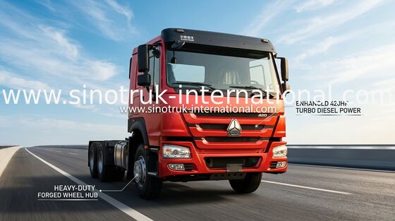کامیون تراکتور Sinotruk Howo کاملاً جدید 430 اسب بخار Lhd 10 چرخ 6 × 4
