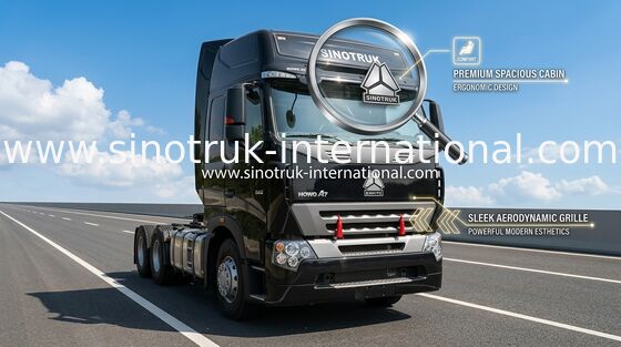 عملکرد بالا D12.38 / 380HP HOWO Tipper کامیون تراکتور تصویب ISO