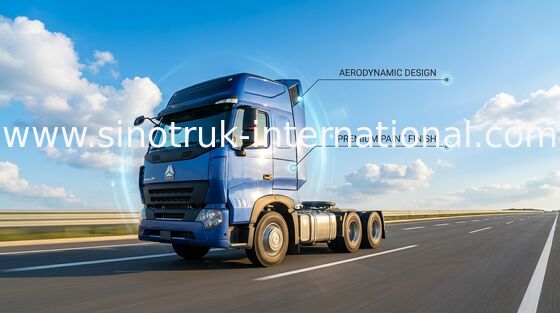 SINOTRUK HOWO کامیون نیمه تریلر سر با تهویه مطبوع 60-70 تن