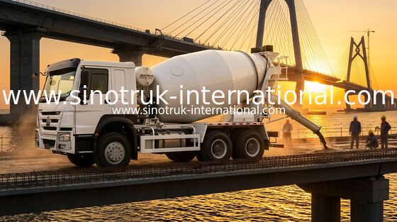 400 اسب بخار قدرت بالا با مصرف سوخت کم HOWO Mixer Truck LHD 6×4 10wheels