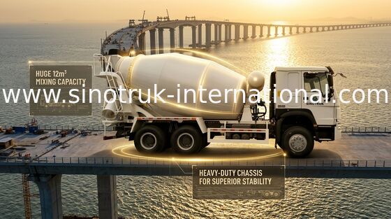 کامیون میکسر بتن 10-20CBM SINOTRUK HOWO 6 X 4 Euro 2 340Hp ساخت و ساز