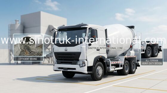 کامیون بتن 9CBM SINOTRUK HOWO A7 336HP 6X4 LHD ZZ5257GJBN3647N1