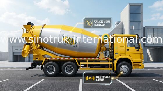کامیون بتن SINOTRUK HOWO 12CBM Euro2 371HP 6X4 LHD ZZ5257GJBN4048W