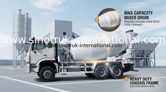 کامیون بکسل 10CBM SINOTRUK HOHAN Euro2 290HP 6X4 RHD ZZ5255GJBM3846B1