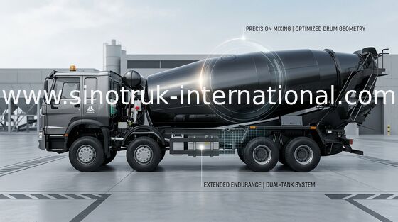 کامیون میکسر بتن SINOTRUK HOWO 8x4 LHD 371 اسب بخار