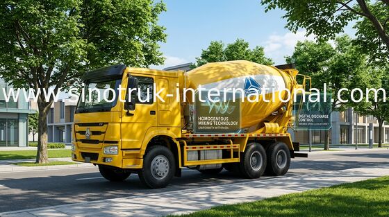 SINOTRUK HOWO کامیون بتن 12CBM 336HP 6X4 RHD ZZ5257GJBN4048W