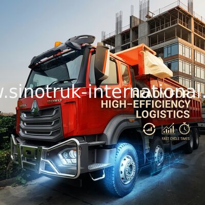 سوپر لیرینگ HOWO 8×4 Red Tipper. 371HP قدرت قوی، 27CBM ظرفیت بزرگ، 80100T حمل و نقل سنگین