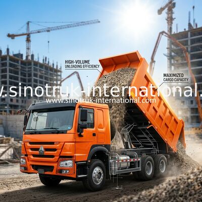 371HP 6x4 کامپ 20.01CBM تسلط بر بار مفید برای کارایی سنگین