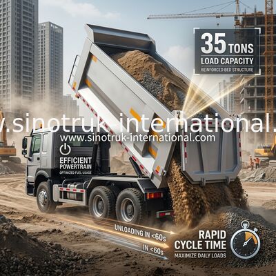 SINOTRUK HOWO 371HP 8X4 کلاه کش کامیون ساخت و ساز پیشروی قدیمی پیشروی نظامی آمپر برای مناطق معدن دو چراغ هشدار دهنده کانتینر نوع U