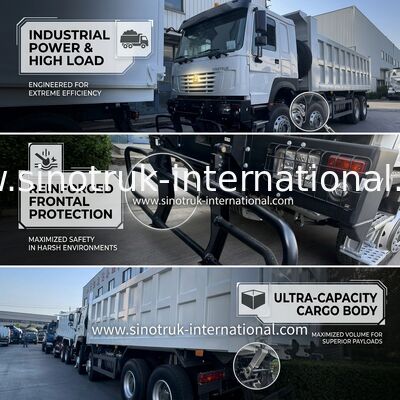 SINOTRUK HOWO 371HP کامپ ترمپ کامپران ساخت و ساز پیشروی قدیمی آمپر نظامی برای مناطق معدن