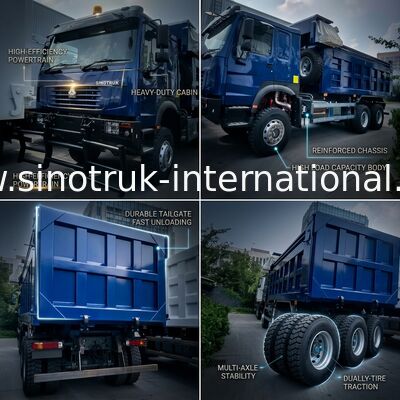 Sinotruk Howo Ghost Face Tipper Tribper Truck LHD 6 × 4 371HP 20cbm