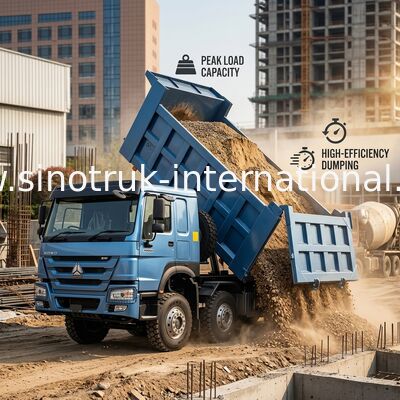 کامیون کپی SINOTRUK HOWO 380HP 12 چرخ LHD 31 تن 20-30CBM ZZ3317N3567B1R