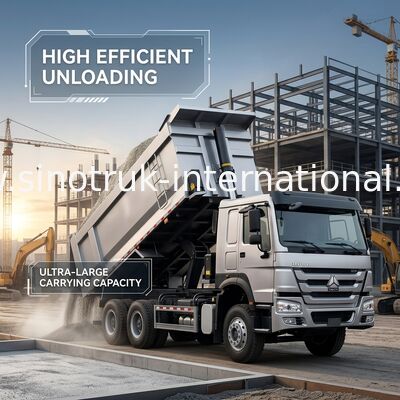 کامیون کپی SINOTRUK HOWO 400HP 12 چرخ LHD 40Tons 30CBM ZZ3317V3567B1