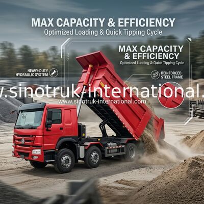 کامیون ریخته گری SINOTRUK HOWO A7 8X4 برای ساخت و ساز ZZ3317V3567B1