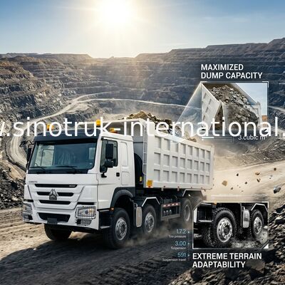 کامیون خم کن SINOTRUK HOWO 400HP 12 چرخ LHD 31 تن 20-30CBM