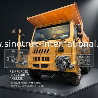 سینوتروک هوو، کامیون خروجی معدن 90 تن 6 × 4 هیئت محموله فولاد با قدرت بالا