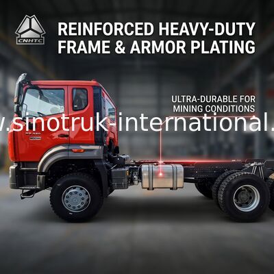 سینوتروک جدید Howo تپپر کامپران شاسی Weichai موتور 6 × 4 LHD رنگ نارنجی