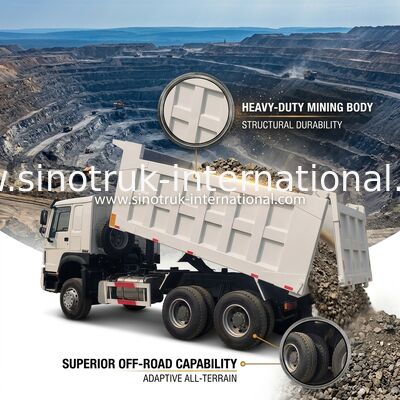 سینوتروک هاوو کامیون های استفاده شده 371HP یا 375HP 6 × 4 بازسازی
