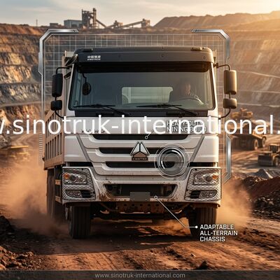 کامیون کمپرسی SINOTRUK HOWO 6×4 400 اسب بخار 20 CBM سفید LHD 10 چرخ