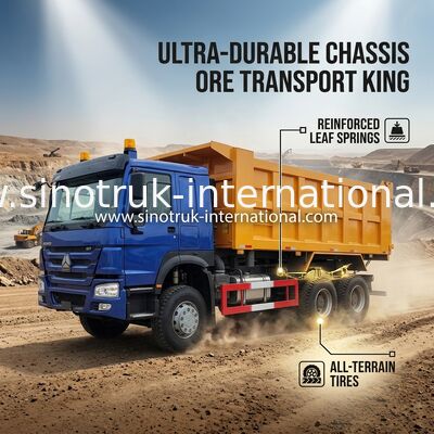 کامیون کمپرسی HOWO 400 اسب بخار بالا LHD 6×4 10 چرخ