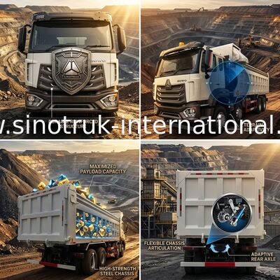 کامیون کمپرسی SINOTRUK HOHAN 8×4 برای ساخت و ساز