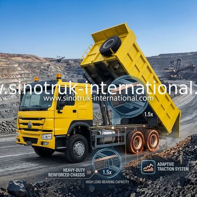 کامیون کمپرسی HOWO 400 اسب بخار بالا LHD 6x4 10 چرخ