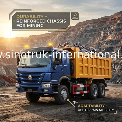 کامیون کمپرسی SINOTRUK HOWO کمپرسی LHD 6×4 400 اسب بخار