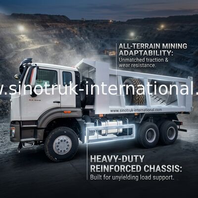 کامیون کمپرسی Sinotruk Howo جدید NX 10Wheels 400Hp 6 × 4 Mining