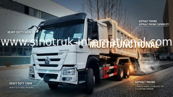 SINOTRUK HOWO کامیون تخلیه کننده 6X4 336 اسب بخار LHD 10 چرخ 25 تن ZZ3257N3847B1