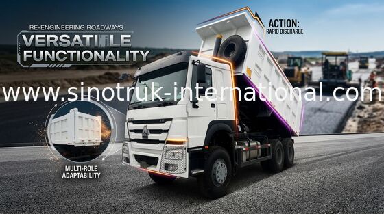6x4 Lhd Howo Mini Dump Truck 10 Wheel 371hp