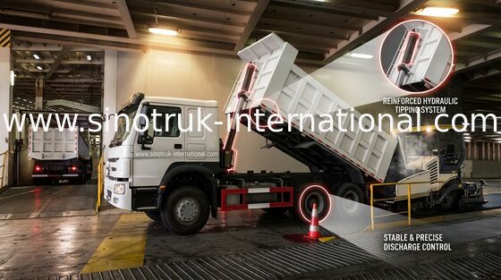کامیون کمپرسی 266 اسب بخاری LHD SINOTRUK HOWO 6x4 ZZ3257M4147W