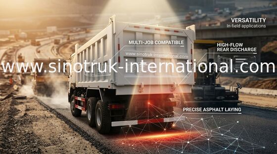 کامیون کمپرسی سفید 336 اسب بخاری SINOTRUK HOWO 6x4 25 تن LHD