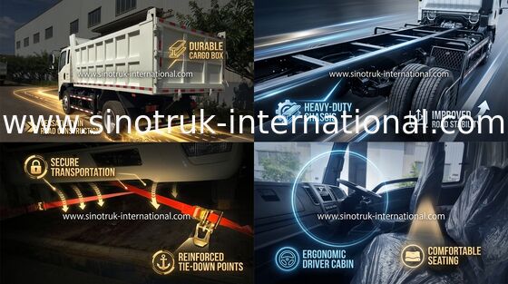 کامیون کمپرسی Euro Iii Sinotruk Howo 6x4 برای صنعت معدن
