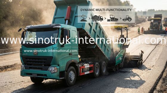 ZZ3257M3847N1 Howo Tipper Truck Kamotruk موتور سوخت موتور 8 × 4 نوع درایو