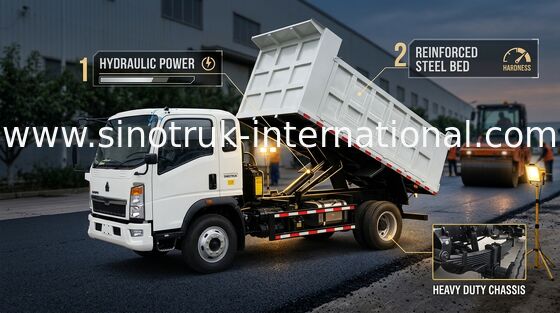 کمپرسی سبک Sinotruk Howo 4×2 Rhd 8 تن 116 اسب بخار