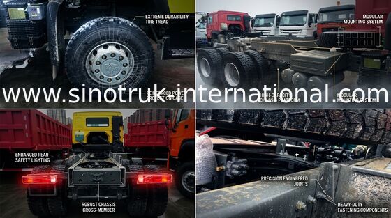 کامیون کمپرسی 336 اسب بخار برای ساخت و ساز SINOTRUK HOWO 6x4
