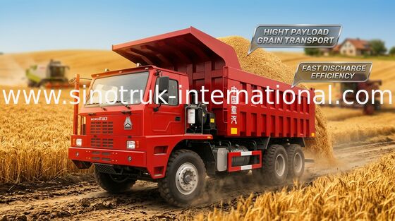 SINOTRUK HOWO70 کامیون کمپرسی LHD 10Wheels 371HP 70 تن ZZ5707S3840AJ