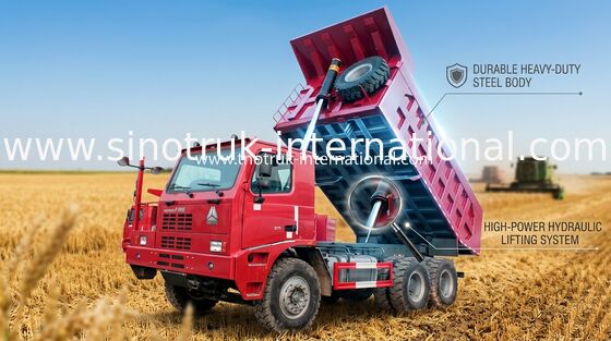 معدن زغال سنگ معدن دامپر کامیون / SINOTRUK HOWO70 Ten Wheeler کامیون کمپرسی