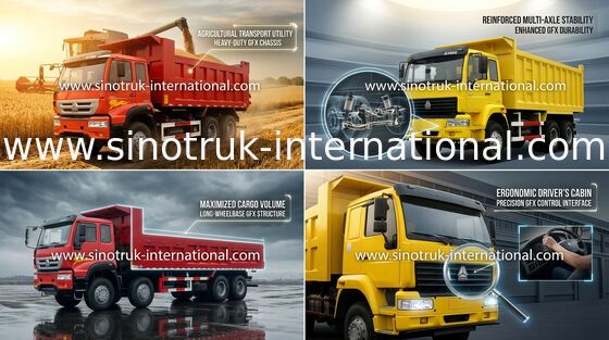 SINOTRUK Prince Tipper Dump Truck 6X4 336HP LHD 25-30tons ZZ3251N3641W