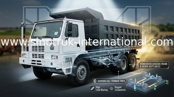 SINOTRUK HOWO70 کامیون کمپرسی معدن RHD 6X4 371HP 70tons ZZ5707S3840AJ