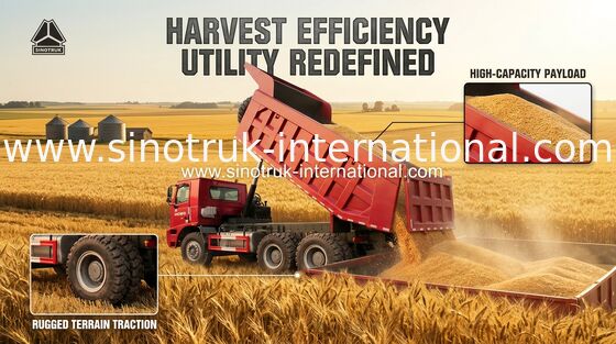 SINOTRUK HOWO 70 کامیون کمپرسی معدن 6X4 LHD 371HP 70tons ZZ5707S3640AJ