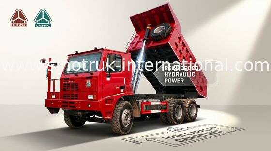 کامیون کمپرسی کامیون SINOTRUK HOWO 70 معدن 10 چرخش 371HP 70tons ZZ5707S3640AJ