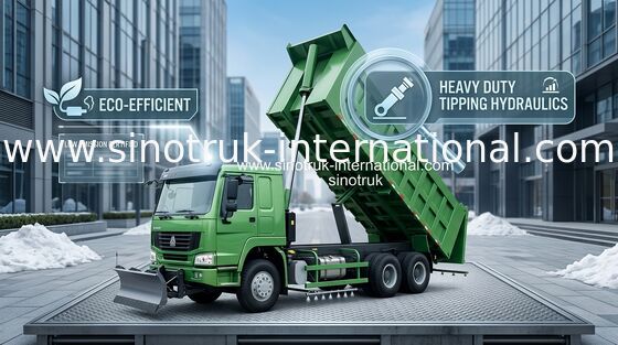SINOTRUK HOWO کامیون کمپرسی کامیون 371HP 8X4 LHD 31-60tons 20-30CBM ZZ3317N3867W